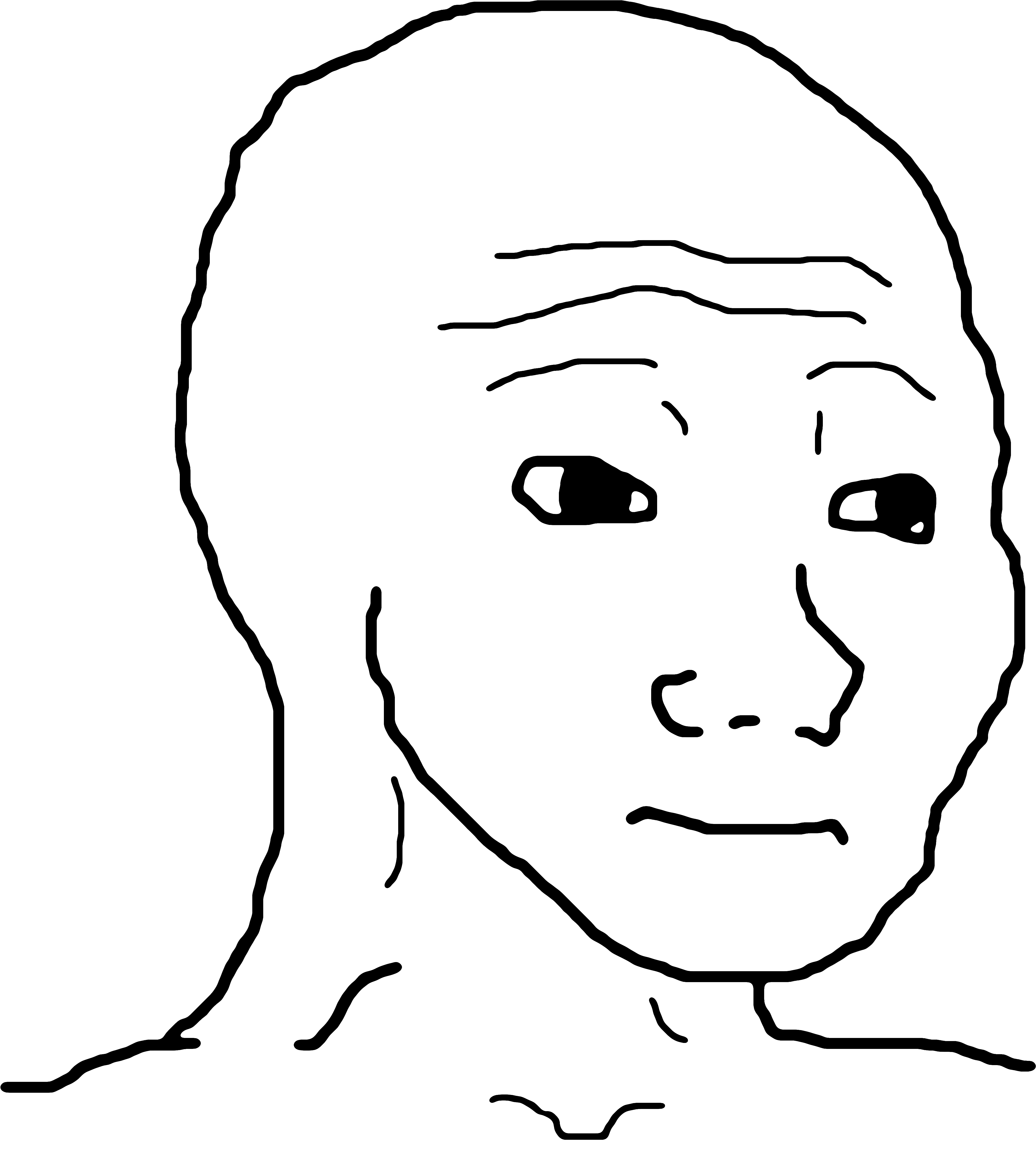 Wojak meme face